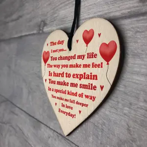 Anniversary Gift For Husband Wife Wooden Heart Gift For Men Women Love Plaque