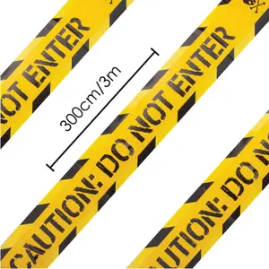 Halloween Tape Decoration Caution Tape, Zombie Zone, Happy Halloween 3m