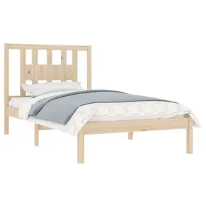 Berkfield Bed Frame Solid Wood Pine 100x200 cm