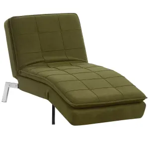 Fabric Chaise Lounge Green LOIRET