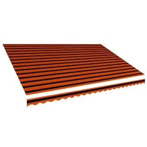 Berkfield Awning Top Sunshade Canvas Orange and Brown 500x300 cm