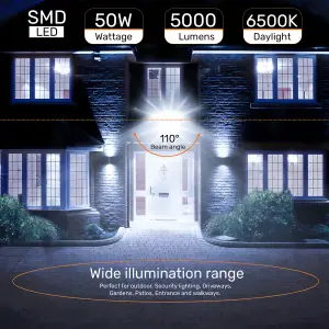 LED floodlight with faster connector 50W, 5000 Lumens, IP65, Day Light 6500K