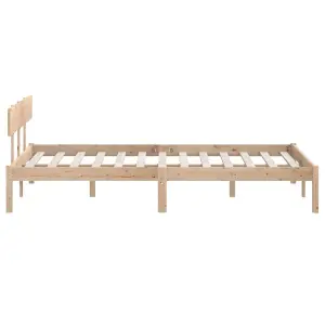 Berkfield Bed Frame Solid Wood 120x190 cm Small Double