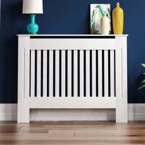 Vida Designs Chelsea Medium White MDF Radiator Cover