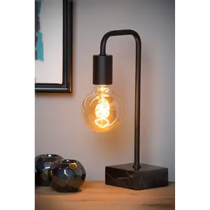 Lucide Lorin Retro Table Lamp - 1xE27 - Black