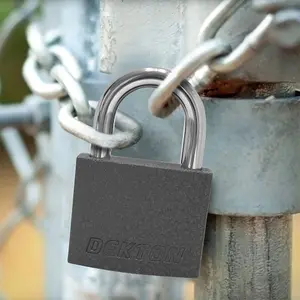 Dekton Heavy Duty High Security Waterproof Iron Shed Shackle Padlock 60mm