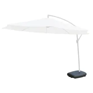 KCT Parasol Base 60L Outdoor Garden Umbrella Stand Weight on Wheels Fillable with Water