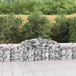 Berkfield Arched Gabion Baskets 11 pcs 300x50x60/80 cm Galvanised Iron