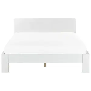 Wooden EU Double Size Bed White ROYAN