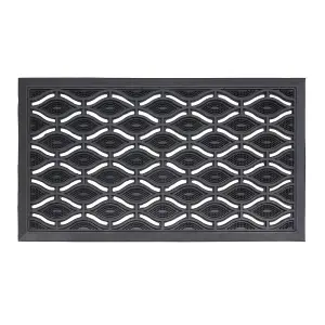 MantraRaj Heavy Duty Rubber Doormat Elipse Eyes Design Entrance Floor Door Mat 40x70cm Indoor & Outdoor Mats