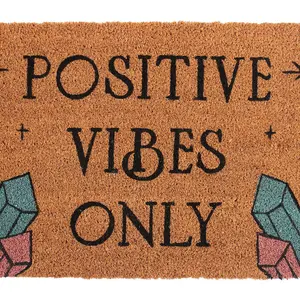 Something Different Positive Vibes Only Door Mat Natural (One Size)