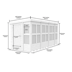 DIY Sheds 14x6 Pent Potting Shed (14ft x 6ft) 14 x 6