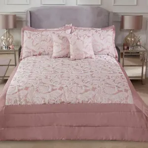 Duchess Luxury Jacquard Bedspread Blush