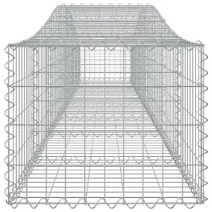 Berkfield Arched Gabion Baskets 7 pcs 400x50x40/60 cm Galvanised Iron