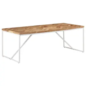 Byxbee Sled Dining Table Brown / White / 76cm H x 140cm L x 70cm W