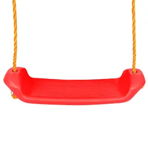 Childrens Garden Swing Seat With Rope by Laeto Summertime Days (Red) - INCLUDES FREE DELIVERY