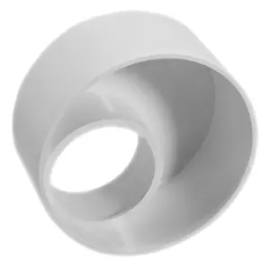 SPARES2GO 110mm to 56mm (50mm) Solvent Weld Soil System Waste Pipe Reducer Adaptor (White)