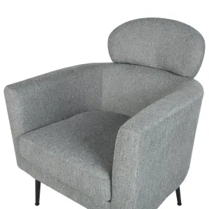 Beliani Retro Armchair SOBY Fabric Grey