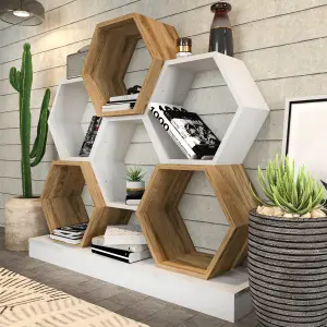 Decorotika Cicek Hexagonal Bookshelf