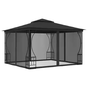 Berkfield Gazebo with Nets 300x300x265 cm Anthracite