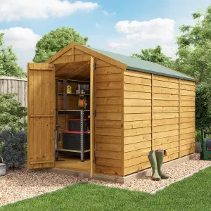 BillyOh Keeper Overlap Apex Wooden Shed - Pressure Treated - 10x6 - Windowless