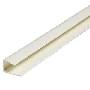 Geom White uPVC End bead Moulding (L)2400mm (W)20mm (T)12mm