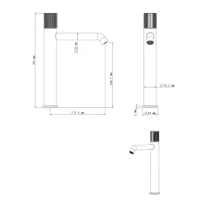 GoodHome Levanna XL Chrome effect Round Basin Mixer Tap