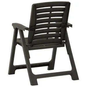 Berkfield Garden Chairs 2 pcs Plastic Anthracite