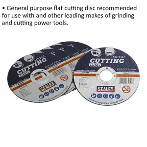 5 Pack of 115mm Heavy Duty Flat Metal Cutting Discs for Angle Grinders