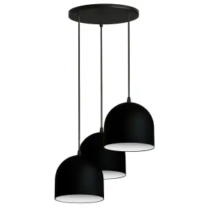 Luminosa Madison Cluster Pendant Ceiling Light Black, White 35cm