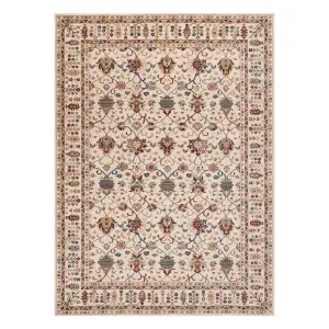 Carpet Wool NAIN Ornament, frame 1028/51053 beige / burgundy / blue 160x230 cm