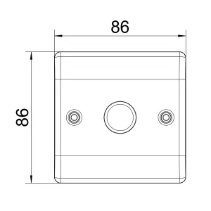 BG Raised slim Gold Antique brass effect 1 gang profile Single 200W Dimmer switch