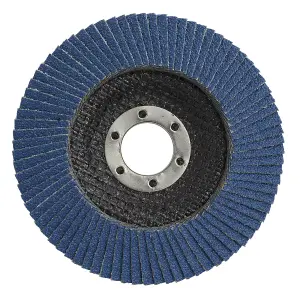 Sealey Flap Disc Zirconium 115mm 22mm Bore 60 Grit Abrasive Flaps FD11560