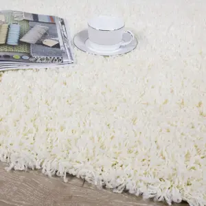 Soft Value Cream Shaggy Area Rug 110x160cm