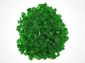 Jade Green Tumbled Glass Chippings 10-20mm - 10 Large 5kg Bags (50kg)