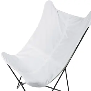 Beliani Retro Armchair NYBRO Velvet White