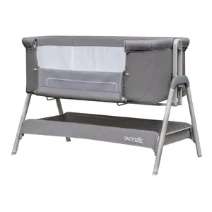 Snoozie Folding Travel Cot with Mattress Dark Grey