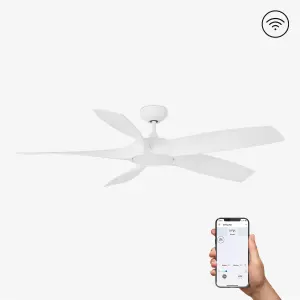 Luminosa Cocos White 5 Blade Ceiling Fan With DC Motor Smart