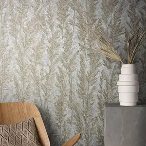 Galerie Natural Opulence Bronze Beige Feathery Tree Wallpaper Roll