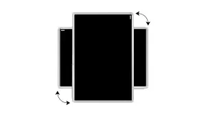 ALLboards Chalkboard black magnetic surface aluminium frame 240x120 cm