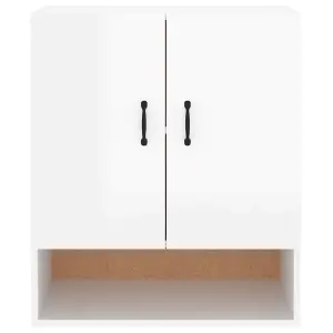 Berkfield Wall Cabinet High Gloss White 60x31x70 cm Engineered Wood