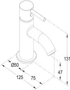 GoodHome Hoffell Mini Basin Mono mixer Tap