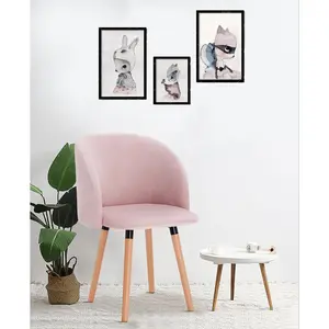 Jacalyn upholstered chair set (Set of 2) Pink / Black