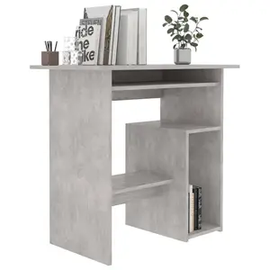 Desk Engineered Wood Concrete Grey / Computer Desk