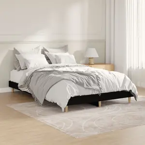 Berkfield Bed Frame Black 120x190 cm Engineered Wood