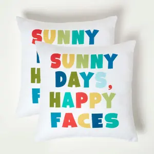 Homescapes Sunny Days Outdoor Cushion 45 x 45 cm, Set of 2