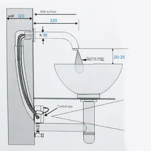 Nes Home Vida Infrared Sensor Basin Tap Automatic Wall Mounted Bathroom Faucet