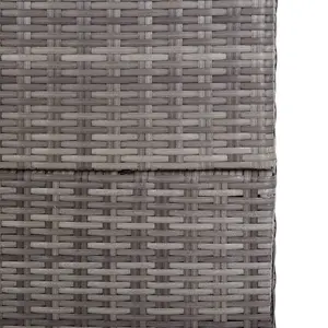 vidaXL Garden Storage Box Grey 150x100x100 cm Poly Rattan