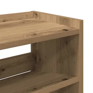 Berkfield Shoe Rack Artisan Oak 80x25x100 cm Engineered Wood