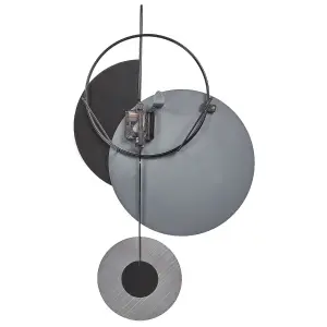 Beliani Modern Wall Clock NENDAZ Metal Grey